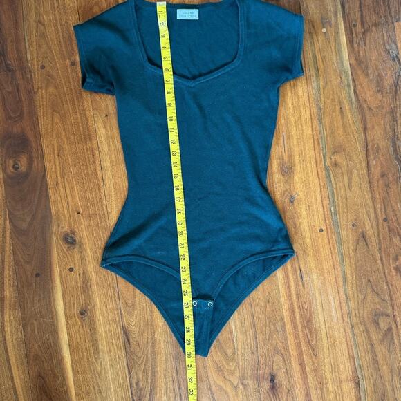 Soluna Collective 100% Pima Cotton Knit Bodysuit in Forest Green - Picture 7 of 10
